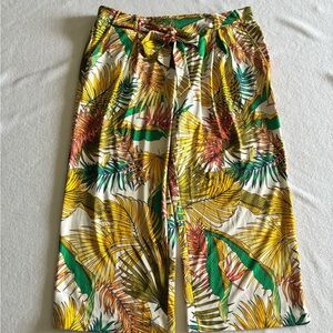 Soho Multicolor Tropical Leaf Print Women’s Pants